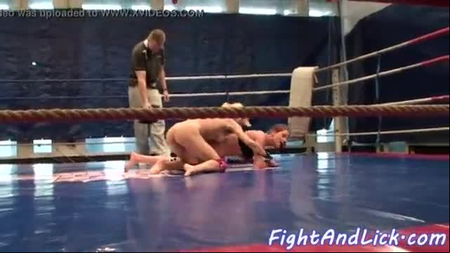 European dykes wrestling on the floor